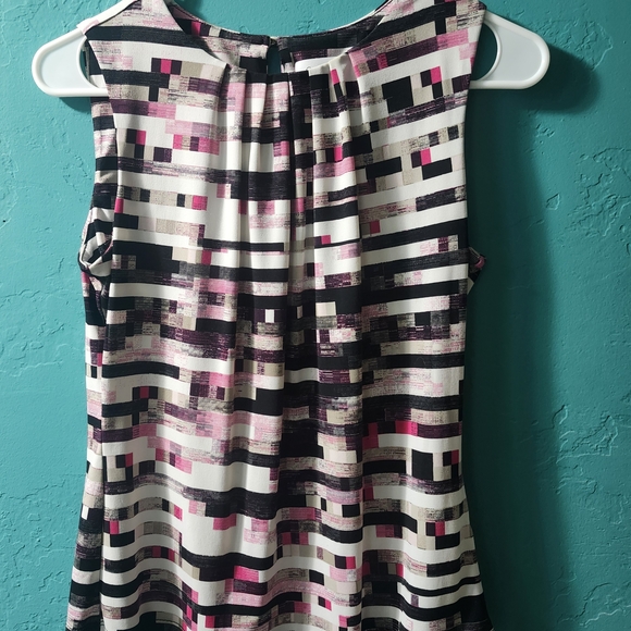 Calvin Klein Tops - Calvin Klein Black and Pink Geometric Blouse